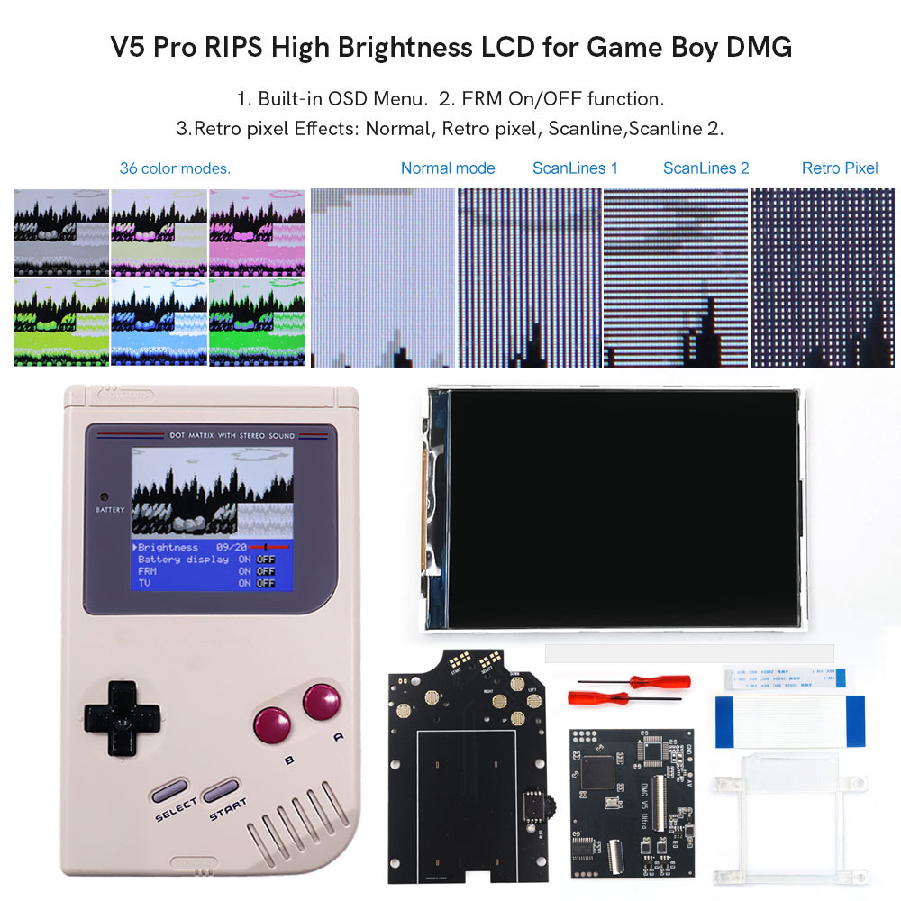 Gaming Console Gp Pro - شاشة LCD من HISPEEDIDO لجهاز GB