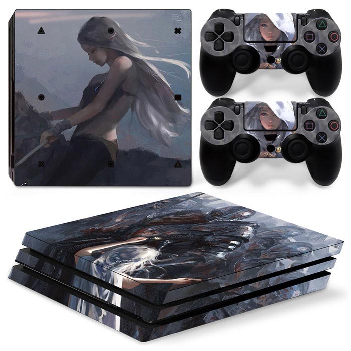 Gaming Console Drawing - ملصق واقٍ لوحدة التحكم PS4 Pro