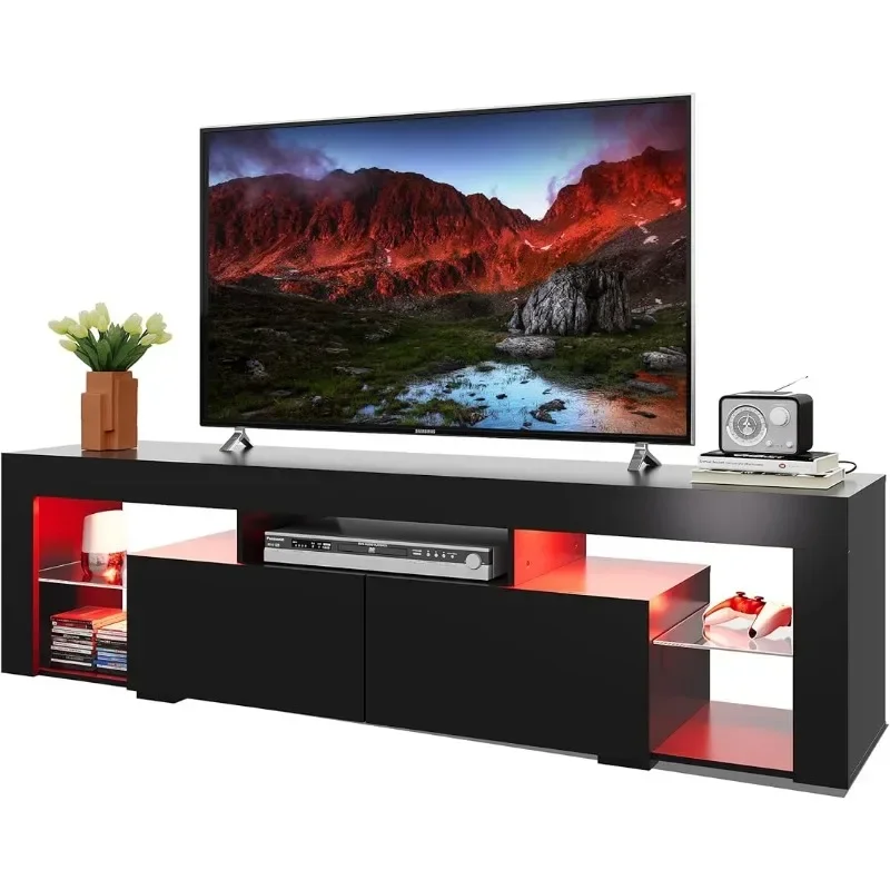 Gaming Console Room - وحدة تحكم تلفزيون خشبية مع درجين