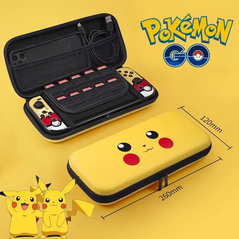 Gaming Console Games - حقيبة تخزين بوكيمون بيكاتشو لجهاز سويتش