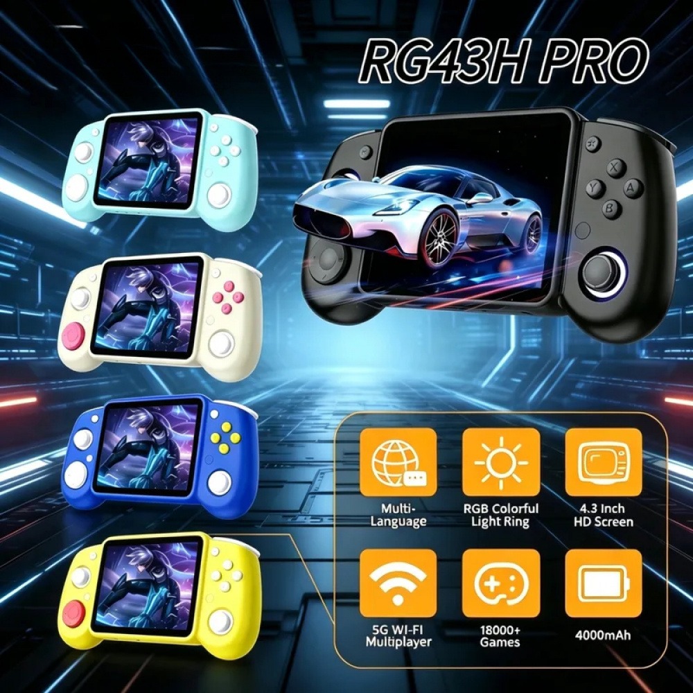 جهاز ألعاب محمول ريترو RG43H P - مراجعة Gaming Console Under 500 وسعره