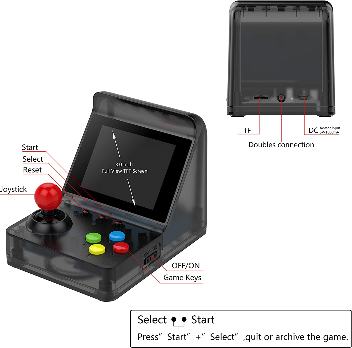 ARCADE MINI أفضل وحدة تحكم صغي - مراجعة Gaming Console Under 500 وسعره