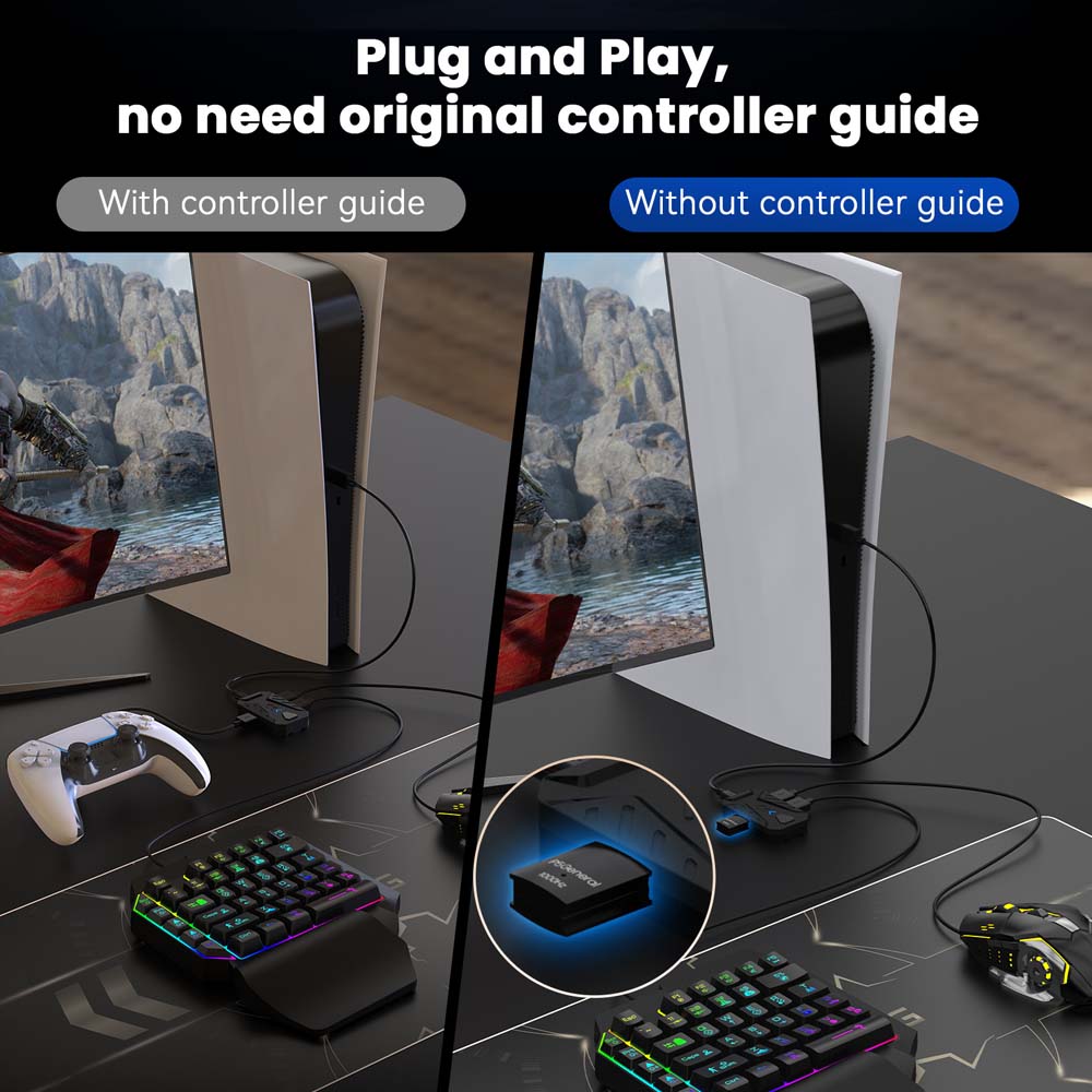 محول USB نوع C للوحة مفاتيح وم - مراجعة Gaming Console Keyboard وسعره