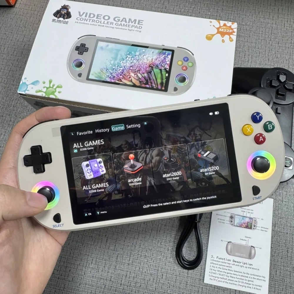 جهاز ألعاب محمول ريترو M22 Pro - مراجعة Gaming Console Under 500 وسعره