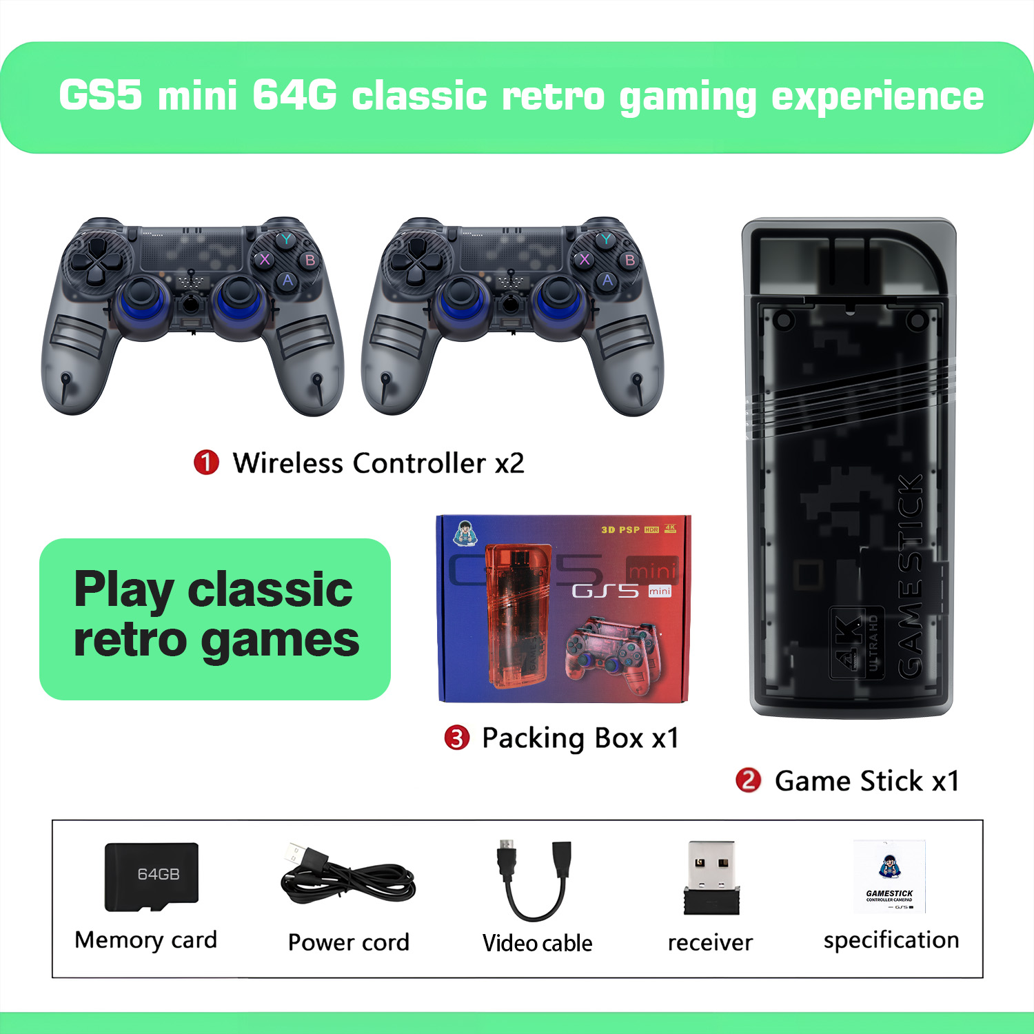 جهاز ألعاب GS5mini بتصميم رجعي - مراجعة Gaming Console Definition وسعره