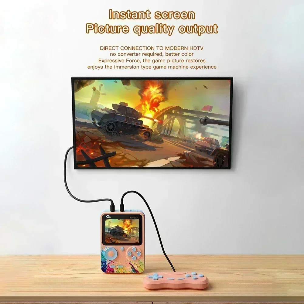 جهاز ألعاب محمول G5 ريترو مع 5 - مراجعة Gaming Console Under 500 وسعره